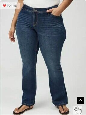 Torrid Luxe Slim Boot Jean NEW Plus Size 30: Dark Blue